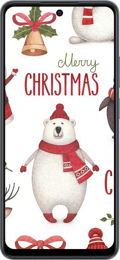 TPU чехол Merry Christmas для Realme C65 4G - 4106b-3719 изображение 