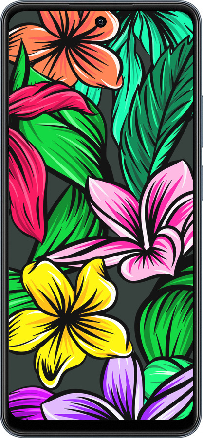 TPU чехол Тропические цветы 1 для Realme C65 4G - 4753b-3719 изображение 