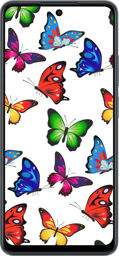 TPU чехол Красочные мотыльки для Realme C65 4G - 4761b-3719 изображение 