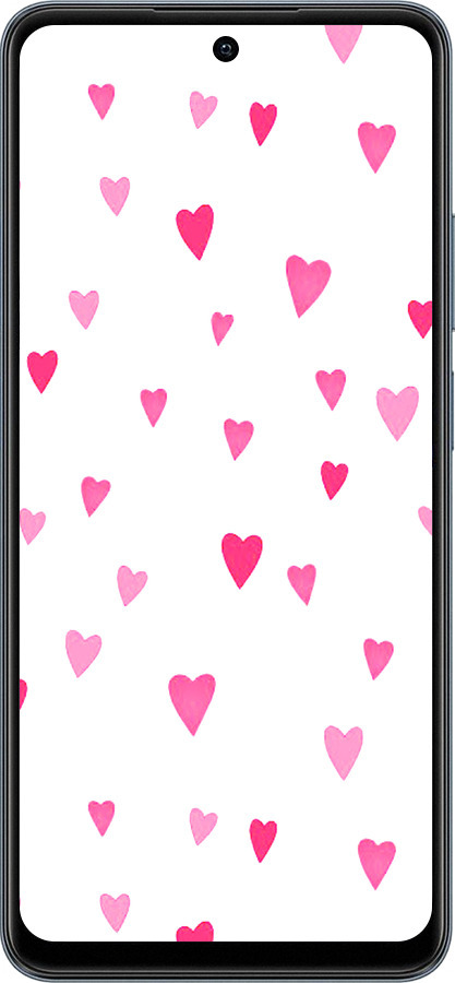 TPU чехол Сердечки 2 для Realme C65 4G - 4763b-3719 изображение 