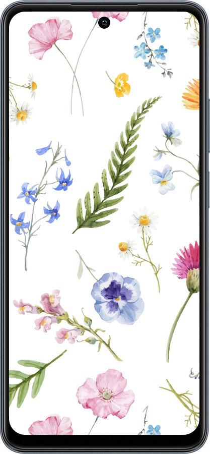 TPU чехол Цветочный фон v2 для Realme C65 4G - 5472b-3719 изображение 
