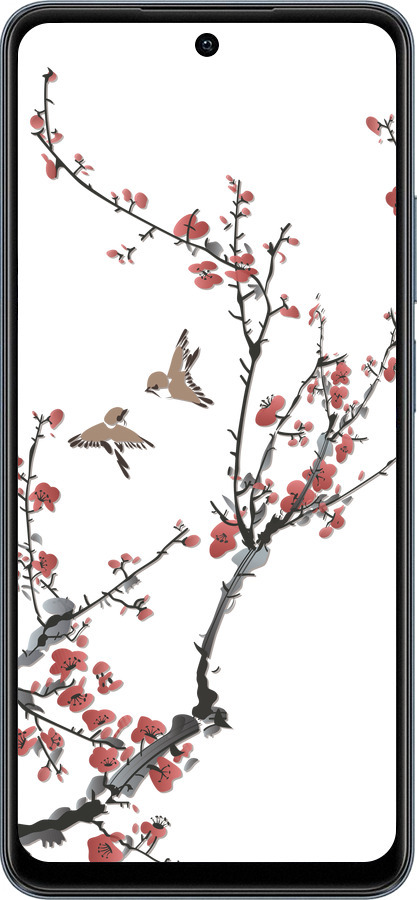 TPU чехол Сакура v2 для Realme C65 4G - 5538b-3719 изображение 