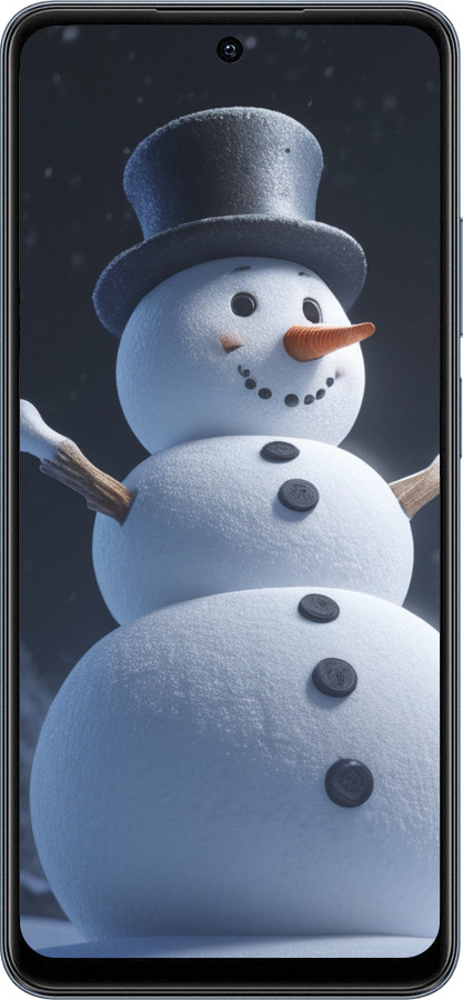 TPU чехол Снеговик для Realme C65 4G - 5826b-3719 изображение 