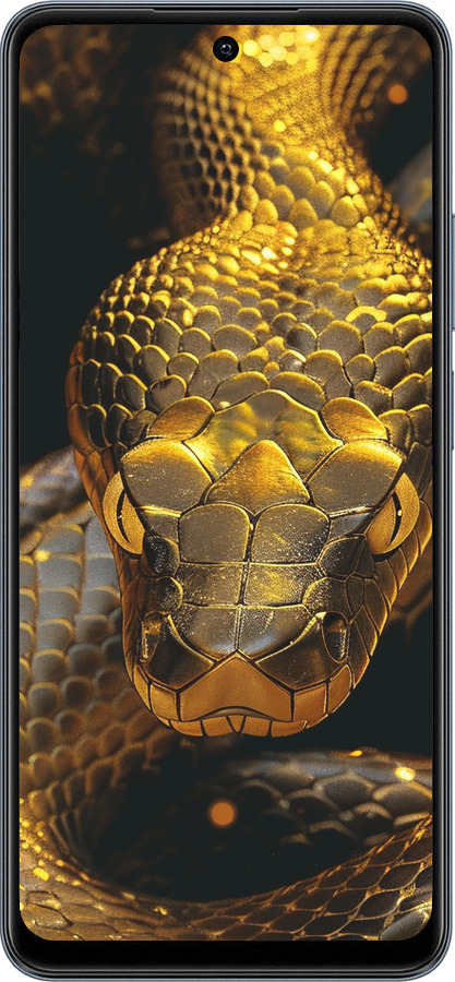 TPU чехол Golden snake для Realme C65 4G - 6072b-3719 изображение 