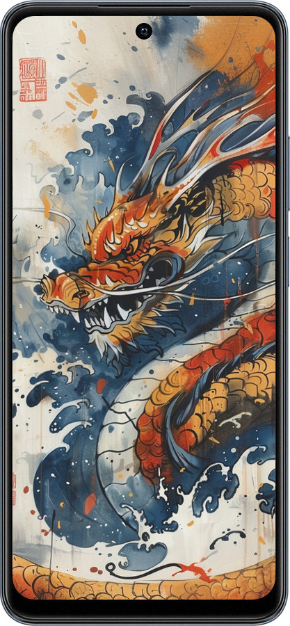 TPU чехол Ярость дракона для Realme C65 4G - 6112b-3719 изображение 