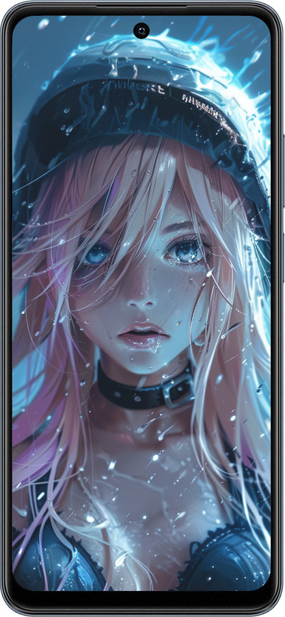 TPU чехол Аніме-діва під дощем для Realme C65 4G - 6120b-3719 изображение 