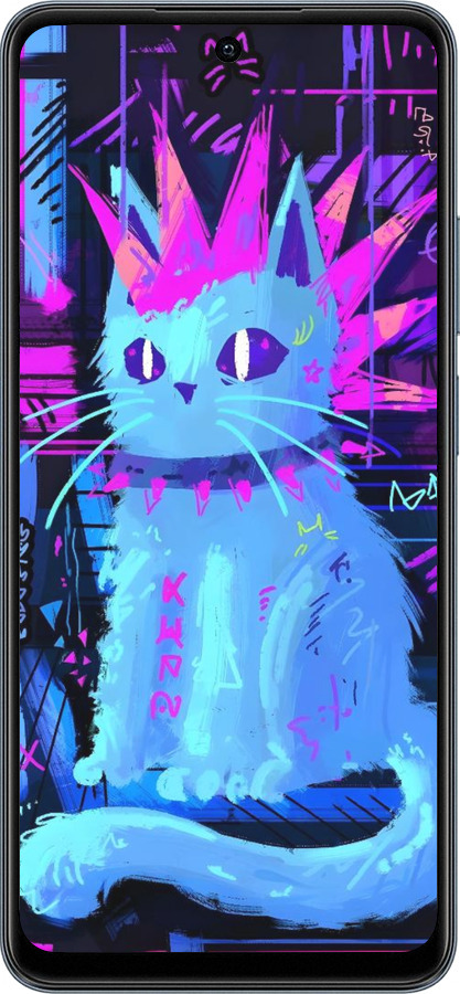 TPU чехол Кот панк для Realme C65 4G - 6311b-3719 изображение 