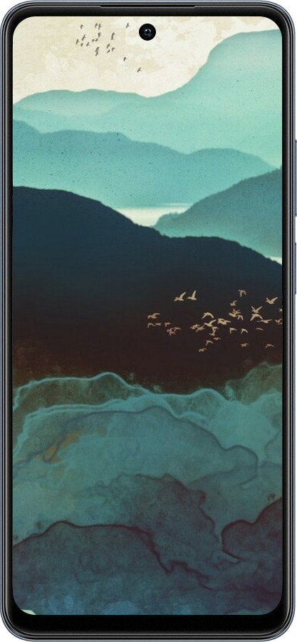 TPU чехол С изображением гор Индиго для Realme C65 4G - 6484b-3719 изображение 