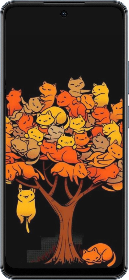 TPU чехол Дерево и котики для Realme C65 4G - 6516b-3719 изображение 