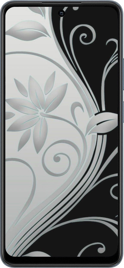 TPU чехол Цветы на чёрно-белом фоне для Realme C65 4G - 840b-3719 изображение 