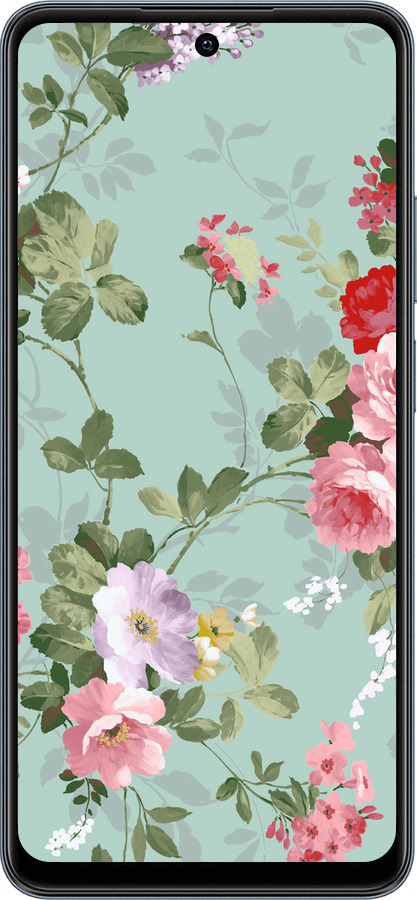 TPU чехол Квіткові шпалери 2 для Realme C65 4G - 862b-3719 изображение 