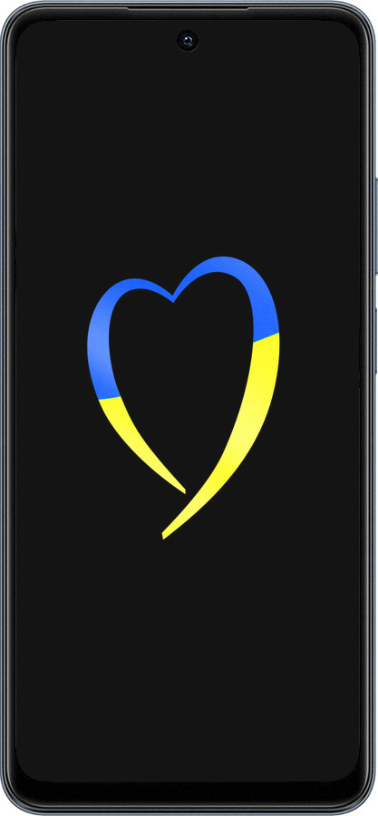 TPU чехол Жёлто-голубое сердце для Realme C65 4G - 885b-3719 изображение 