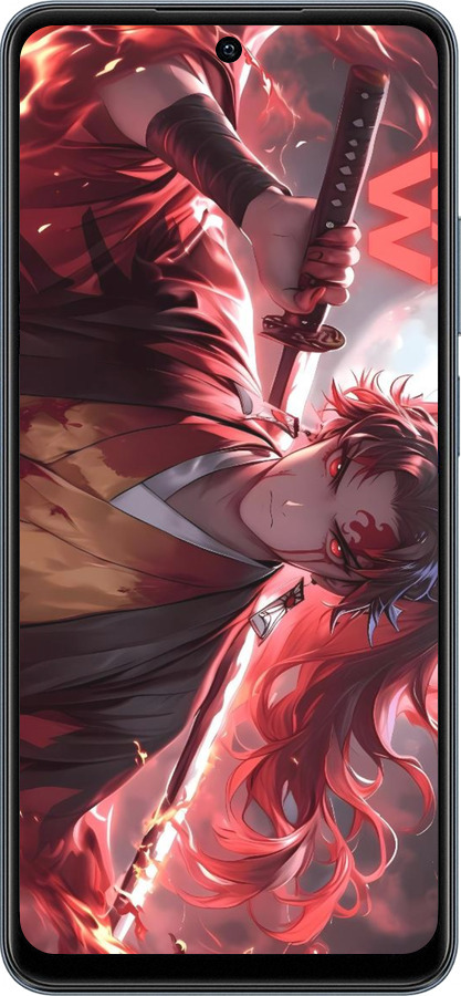 Силиконовый чехол Аниме воин для Realme C65 4G - 6281u-3719 изображение 