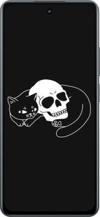 TPU чехол Із зображенням кота та черепа для Realme C67 4G - 6491b-3648 изображение 