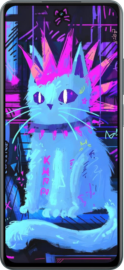 TPU чехол Кіт панк для Realme C67 4G - 6311b-3648 изображение 