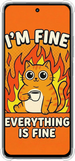 Силикон с усиленными углами чехол Funny Cat для Realme C67 4G - 6786sp-3648 изображение 