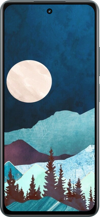 Силиконовый чехол Горная идиллия ночной пейзаж для Realme C67 4G - 6488u-3648 изображение 