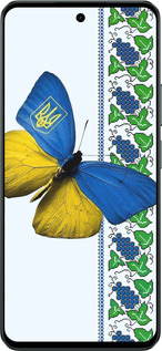 Силиконовый чехол Желто-голубая бабочка для Realme C71 - 1054u-4089 изображение 