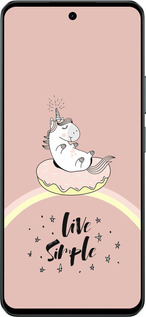 Силиконовый чехол Единорожка в пончике для Realme C71 - 4282u-4089 изображение 