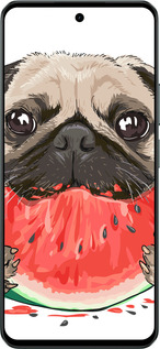 Силіконовий чехол Мопс і кавун для Realme C71 - 4665u-4089 изображение 