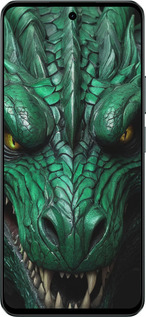 Силиконовый чехол Зелёный дракон v2 для Realme C71 - 5817u-4089 изображение 