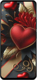 Силиконовый чехол Сердечки v2 для Realme C71 - 5832u-4089 изображение 