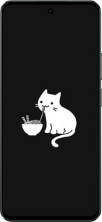 Силиконовый чехол С милым котом на черном фоне для Realme C71 - 6528u-4089 изображение 