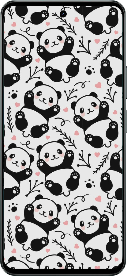 Силиконовый чехол Панды для Realme C71 - 4318u-4089 изображение 