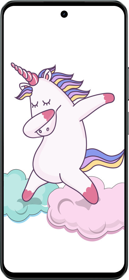 Силиконовый чехол Единорог для Realme C71 - 4702u-4089 изображение 