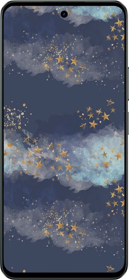 Силиконовый чехол Ночь золотые звезды для Realme C71 - 5421u-4089 изображение 