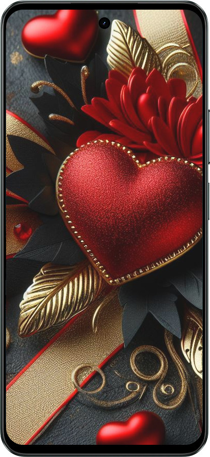 Силиконовый чехол Сердечки v2 для Realme C71 - 5832u-4089 изображение 