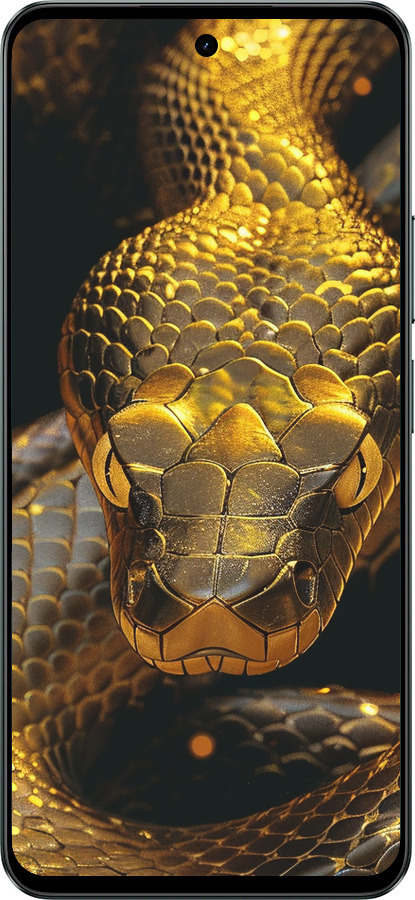 Силиконовый чехол Golden snake для Realme C71 - 6072u-4089 изображение 