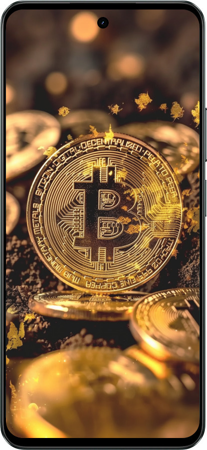 Силиконовый чехол Золотая лихорадка биткойна для Realme C71 - 6089u-4089 изображение 