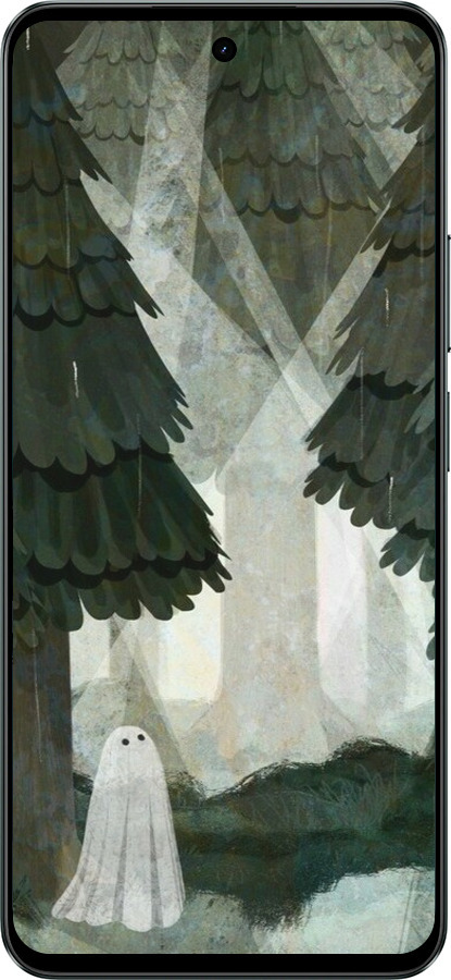 Силіконовий чехол Із зображенням соснового лісу та привида для Realme C71 - 6420u-4089 изображение 