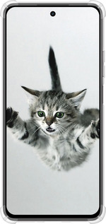 Силикон с усиленными углами чехол Летящий котёнок для Realme C75x - 2322sp-4506 изображение 