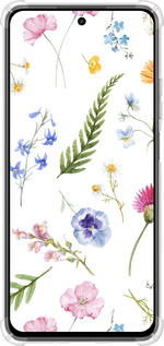 Силикон с усиленными углами чехол Цветочный фон v2 для Realme C75x - 5472sp-4506 изображение 