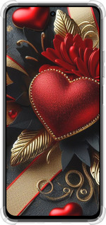 Силикон с усиленными углами чехол Сердечки v2 для Realme C75x - 5832sp-4506 изображение 