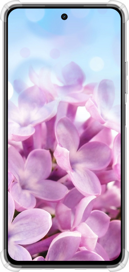 Силіконовий протиударний с посиленими кутами чехол Бузок для Realme C75x - 527sp-4506 изображение 