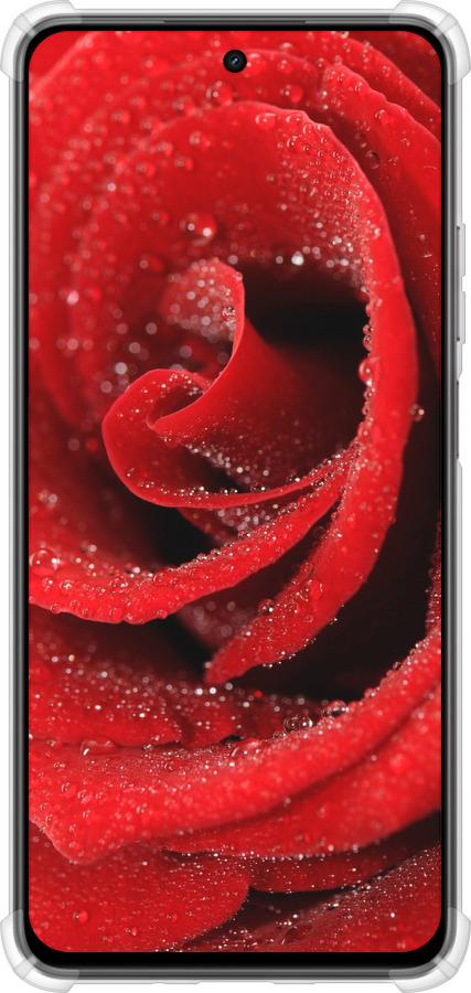 Силикон с усиленными углами чехол Красная роза для Realme C75x - 529sp-4506 изображение 