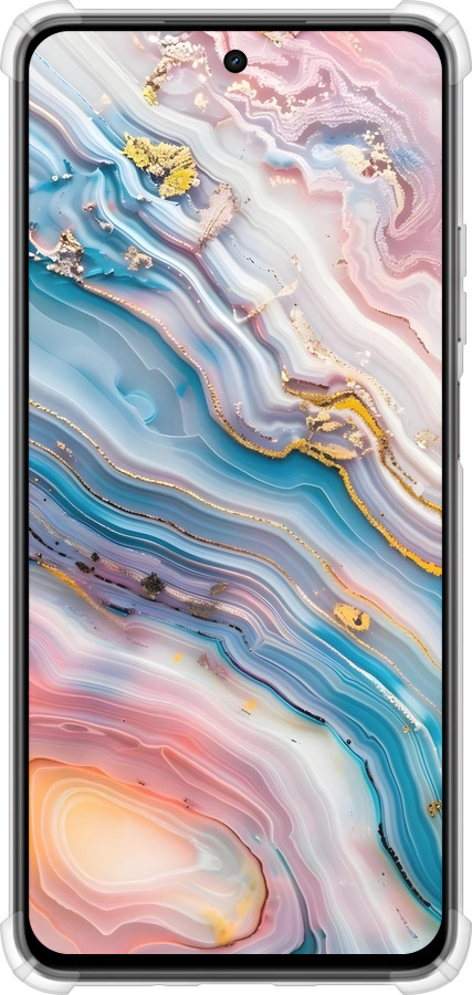 Силикон с усиленными углами чехол Мрамор красивый для Realme C75x - 6376sp-4506 изображение 