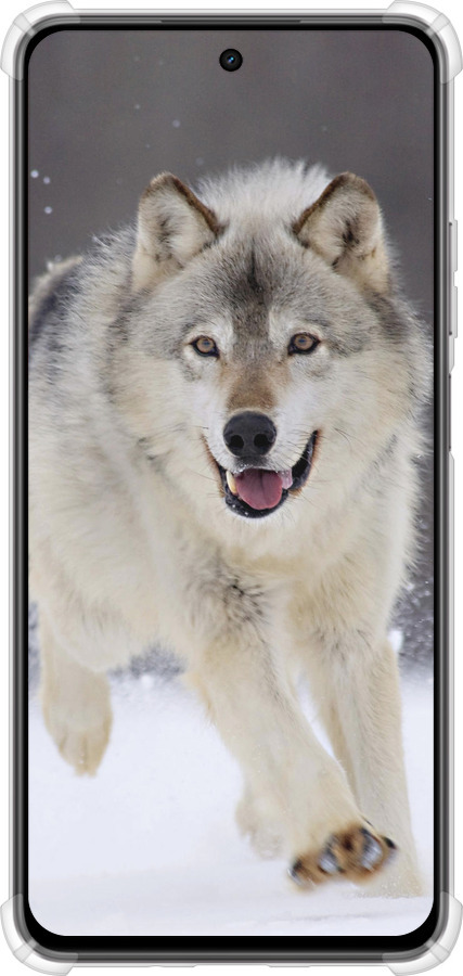 Силикон с усиленными углами чехол Бегущий волк для Realme C75x - 826sp-4506 изображение 