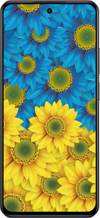 Силиконовый чехол Жёлто-голубые цветы для Realme C75 4G - 1048u-3878 изображение 