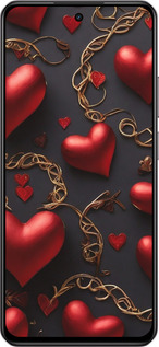 Силиконовый чехол Сердечки для Realme C75 4G - 5831u-3878 изображение 