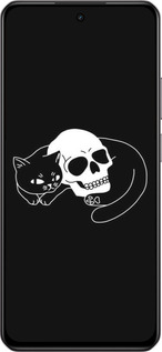 Силиконовый чехол С изображением кота и черепа для Realme C75 4G - 6491u-3878 изображение 