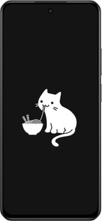Силіконовий чехол Милий кіт на чорному фоні для Realme C75 4G - 6528u-3878 изображение 