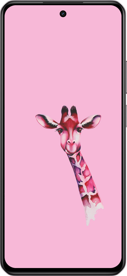 Силиконовый чехол Розовая жирафа для Realme C75 4G - 4441u-3878 изображение 