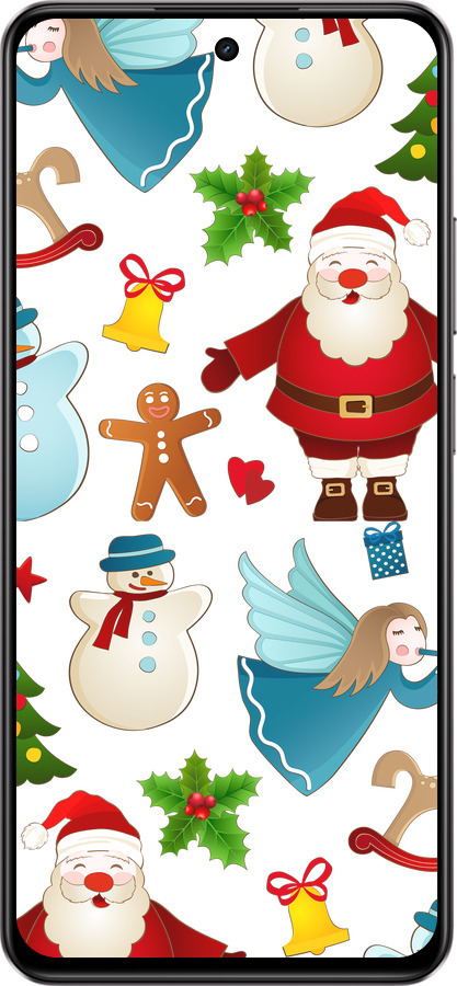 Силиконовый чехол Новогодний 1 для Realme C75 4G - 4614u-3878 изображение 