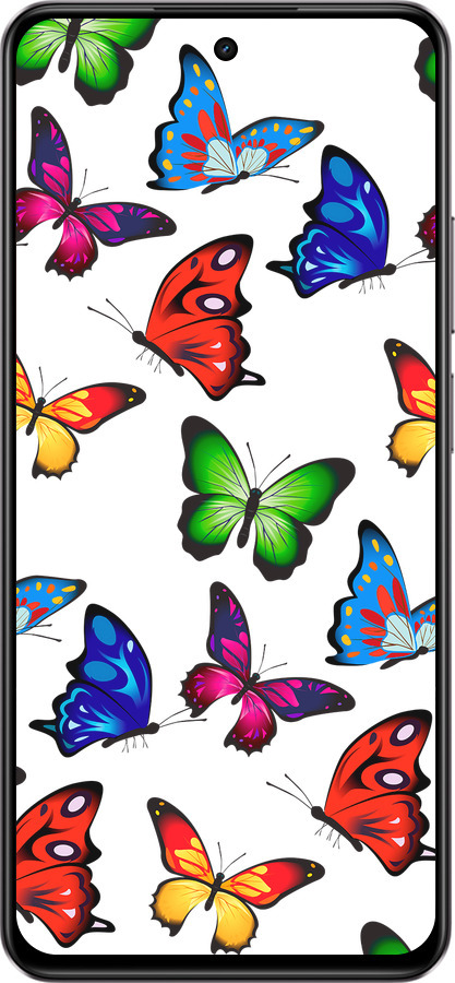 Силиконовый чехол Красочные мотыльки для Realme C75 4G - 4761u-3878 изображение 