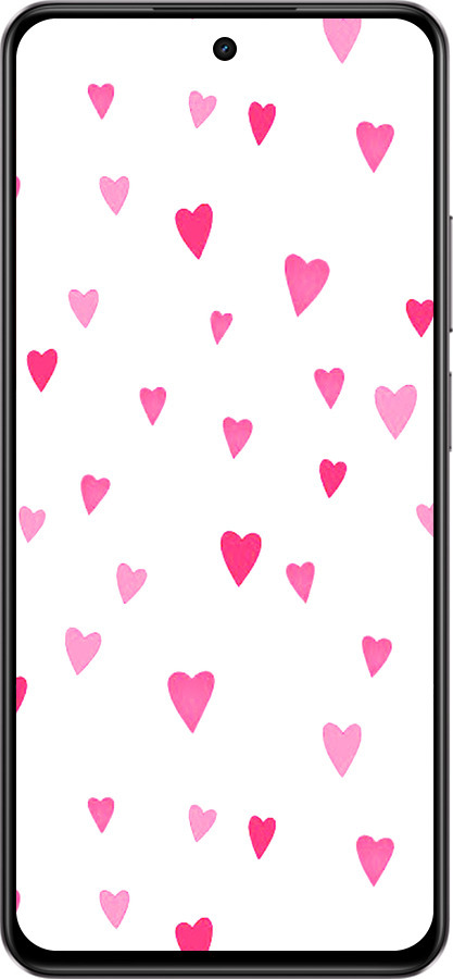 Силиконовый чехол Сердечки 2 для Realme C75 4G - 4763u-3878 изображение 