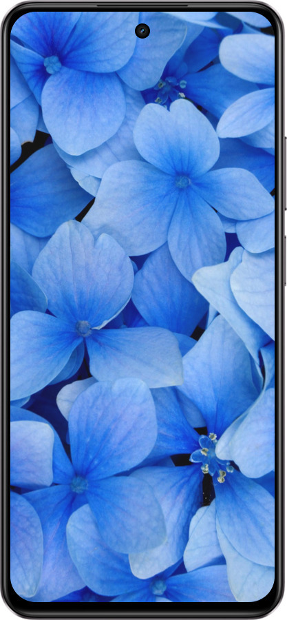Силіконовий чехол Сині квіти для Realme C75 4G - 526u-3878 изображение 